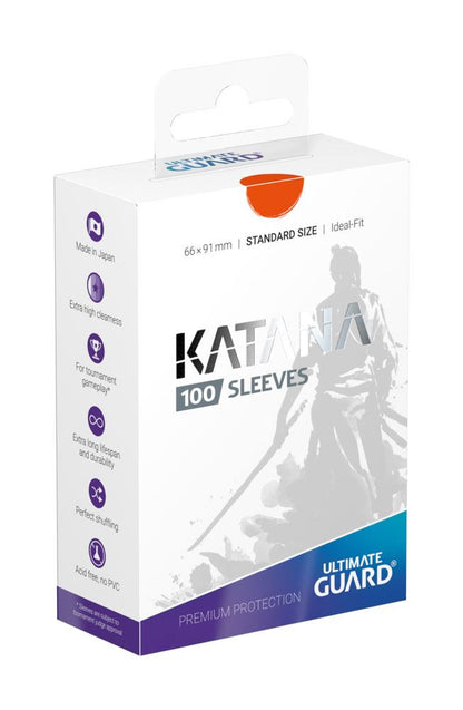 Ultimate Guard Katana Sleeves Standard Size (100) - Orange Image 1