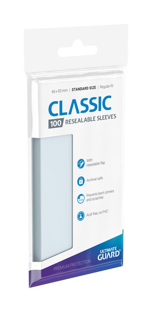 Ultimate Guard Classic Sleeves wiederverschließbar Standardgröße Transparent (100) Image 1