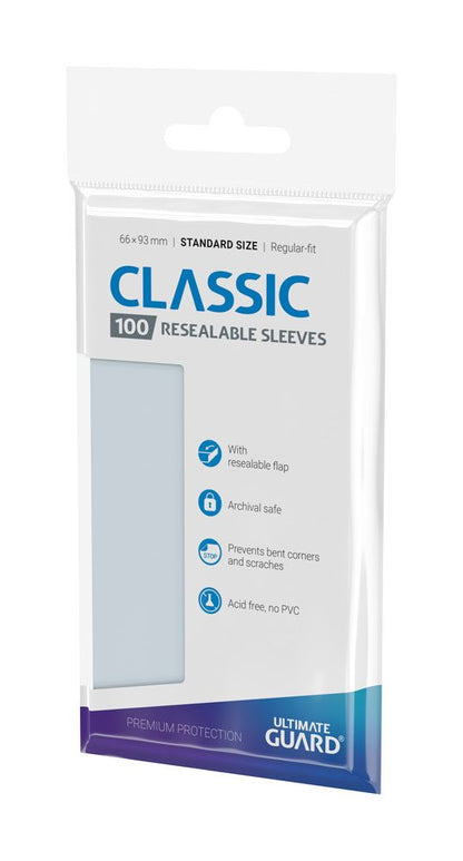 Ultimate Guard Classic Sleeves Standard Size (100) - Resealable Image 2