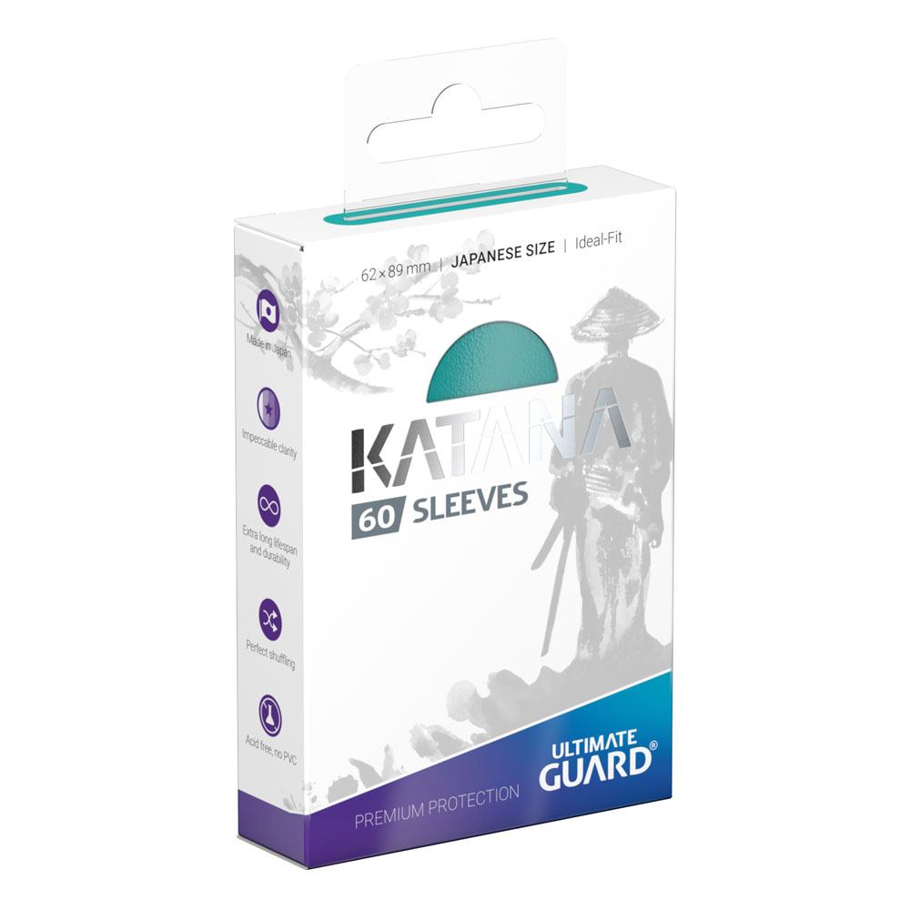 Ultimate Guard Katana Sleeves Japanese Size (60) - Turquoise Image 1