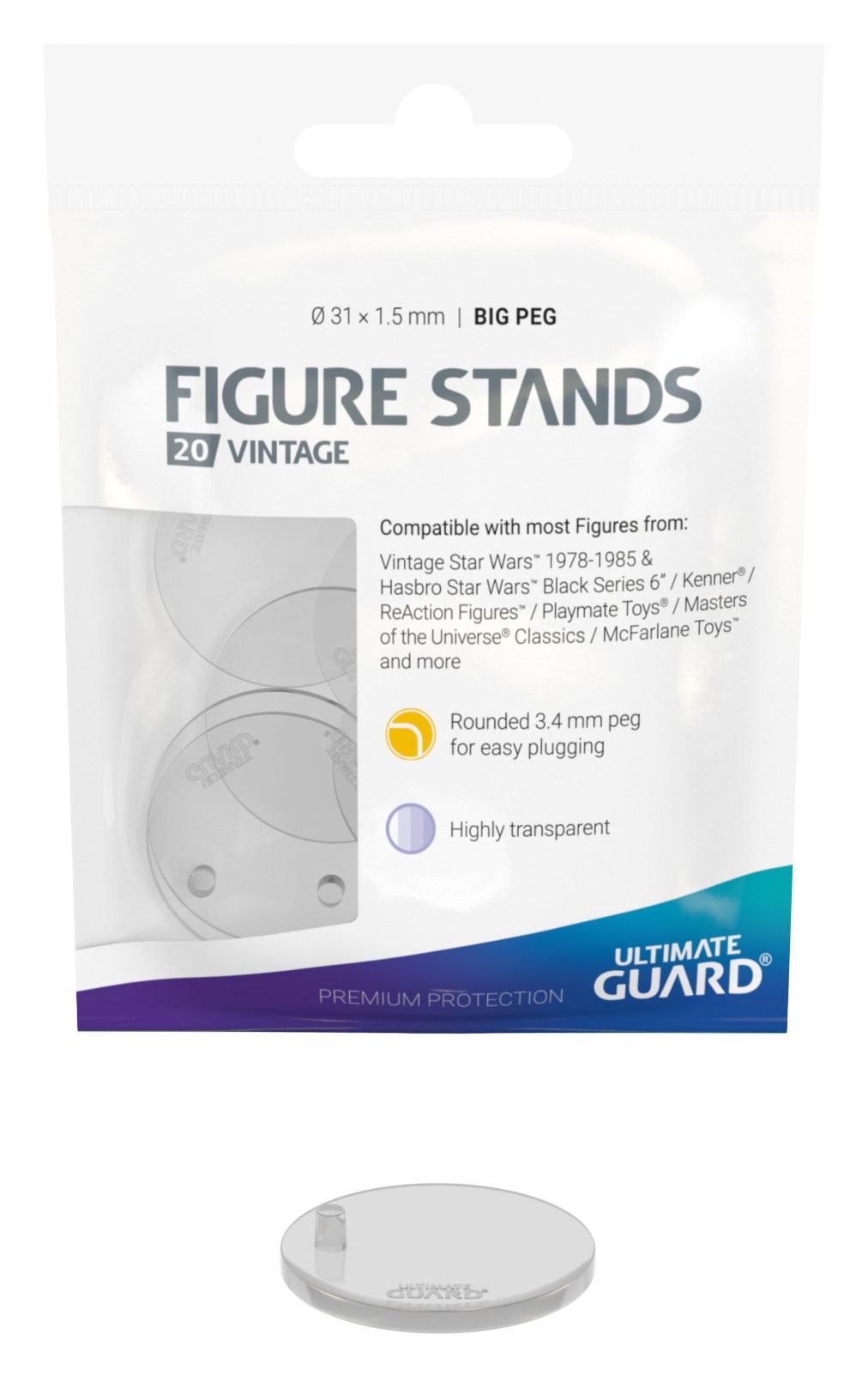 Ultimate Guard Figure Stands Big Peg Vintage (20 Stück) Image 3