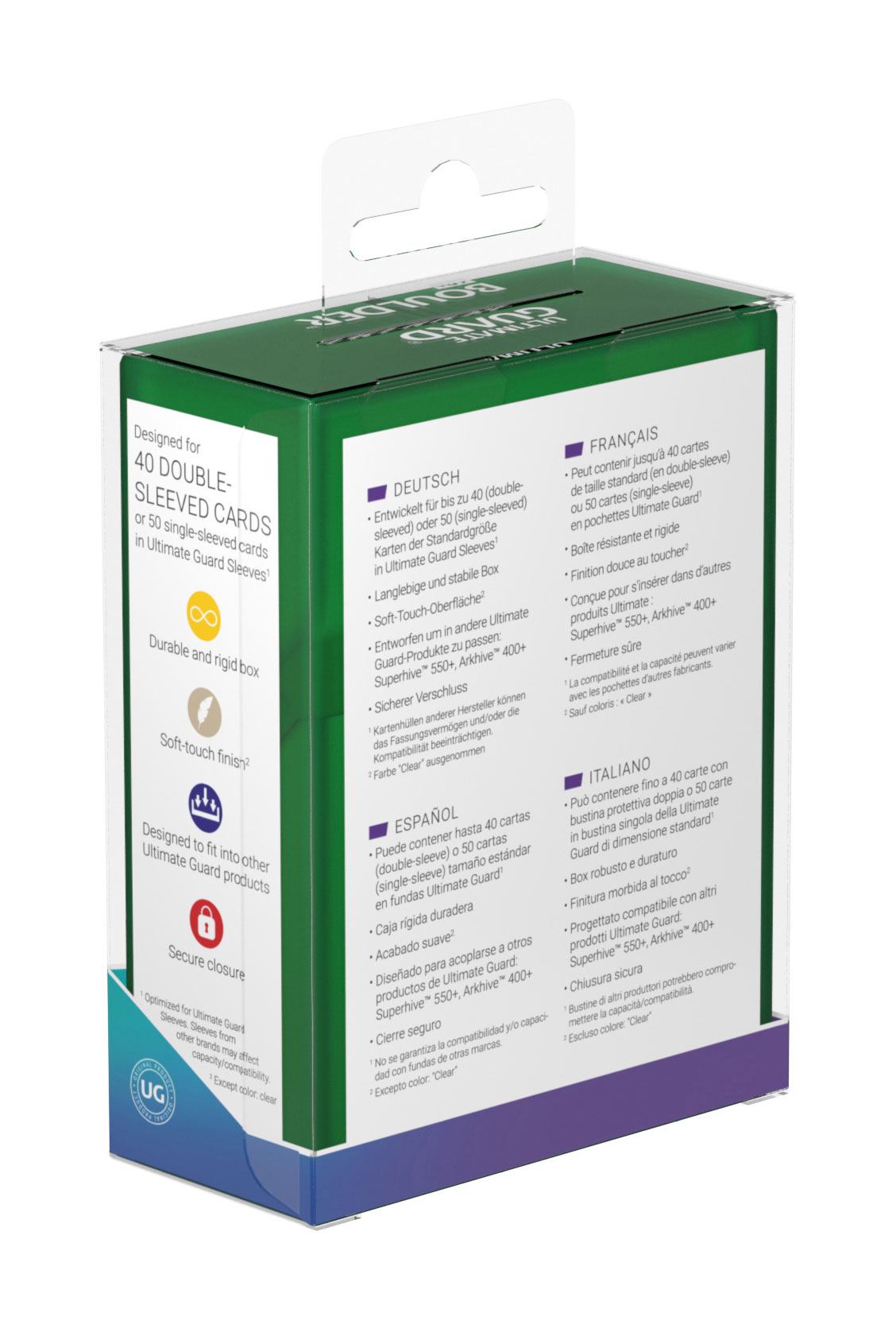 Ultimate Guard Boulder Deck Case 40+ Standardgröße Emerald Image 8
