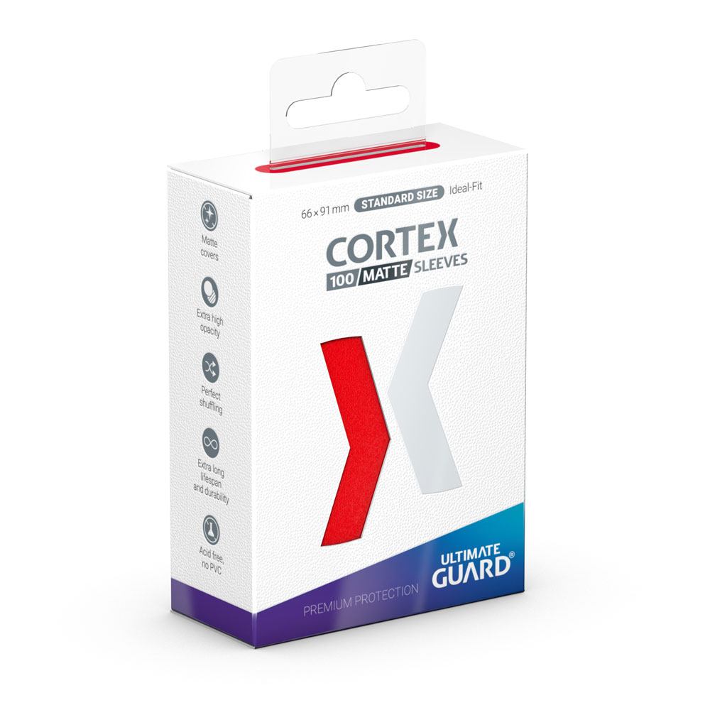 Ultimate Guard Cortex Sleeves Matte Standard Size (100) - Red Image 1