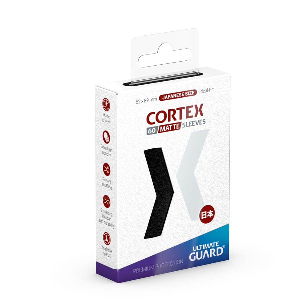 Ultimate Guard Cortex Sleeves Matte Japanese Size (60) - Black Image 1