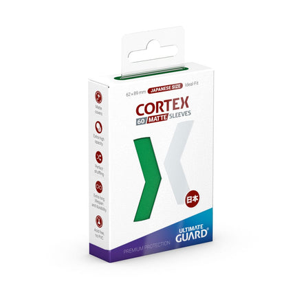 Ultimate Guard Cortex Sleeves Matte Japanese Size (60) - Green Image 1