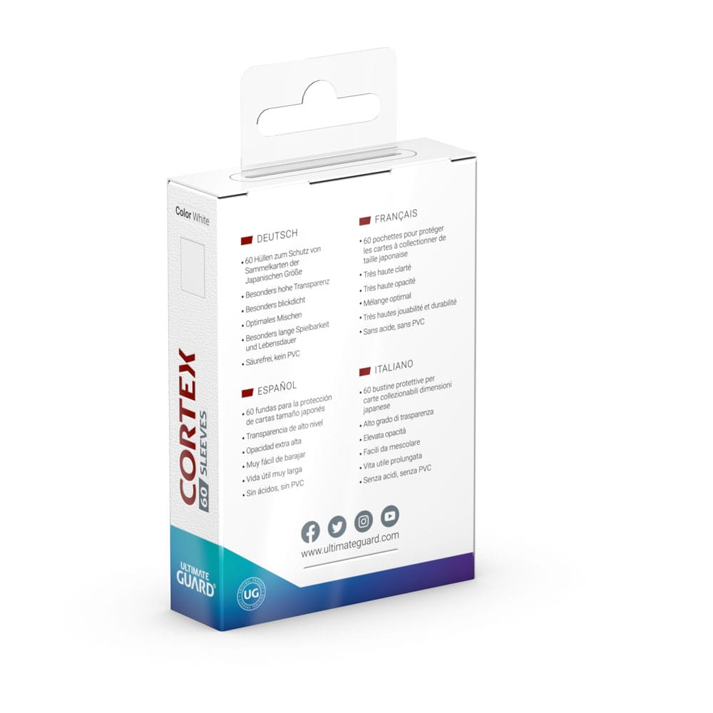 Ultimate Guard Cortex Sleeves Japanese Size (60) - White Image 4