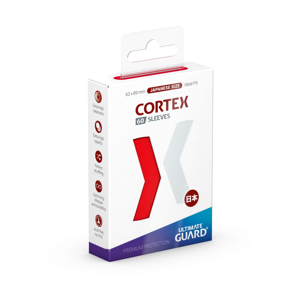 Ultimate Guard Cortex Sleeves Japanese Size (60) - Red Image 1