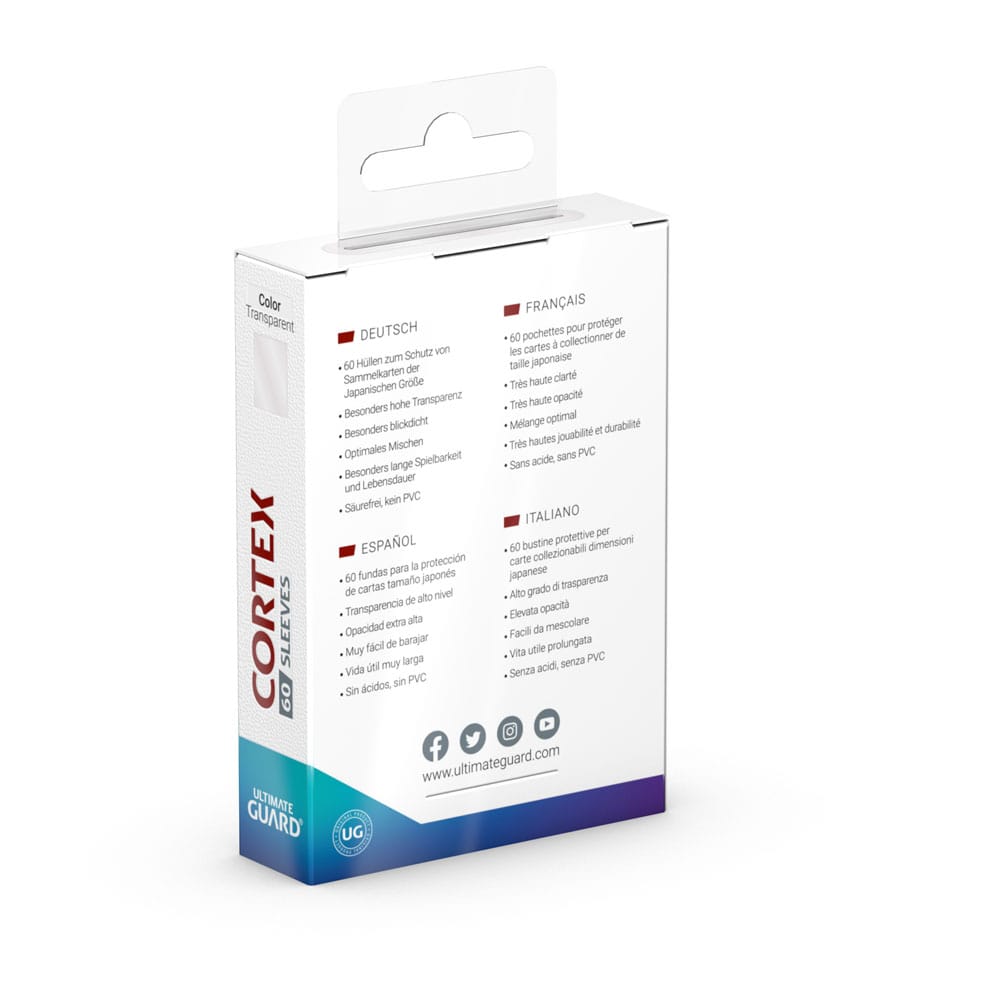 Ultimate Guard Cortex Sleeves Japanese Size (60) - Transparent Image 4