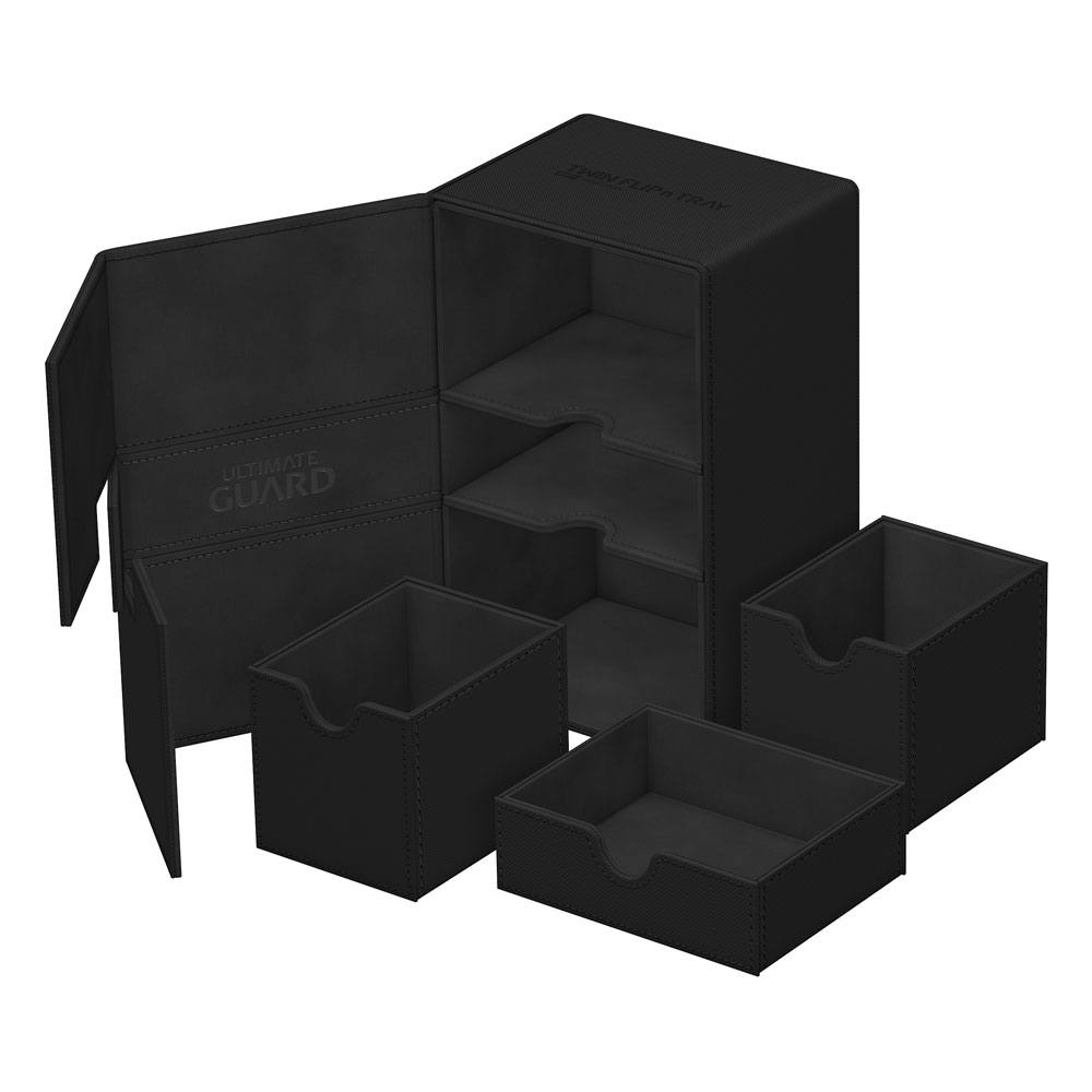 Ultimate Guard Twin Flip'n'Tray 160+ Xenoskin - Black Image 1