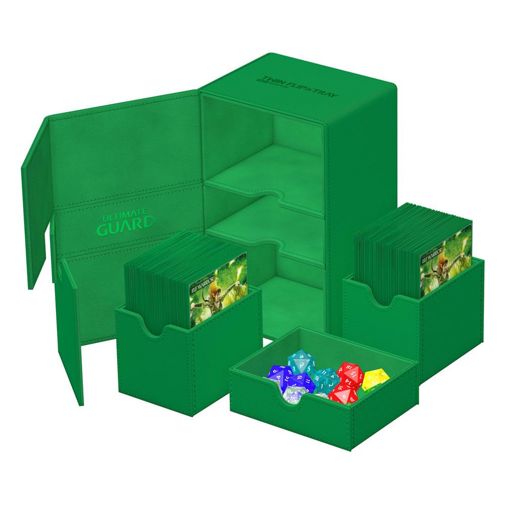 Ultimate Guard Twin Flip`n`Tray 160+ XenoSkin Monocolor Grün Image 6