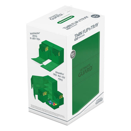Ultimate Guard Twin Flip'n'Tray 160+ Xenoskin - Green Image 8