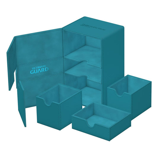 Ultimate Guard Twin Flip`n`Tray 160+ XenoSkin Monocolor Petrolblau Image 1