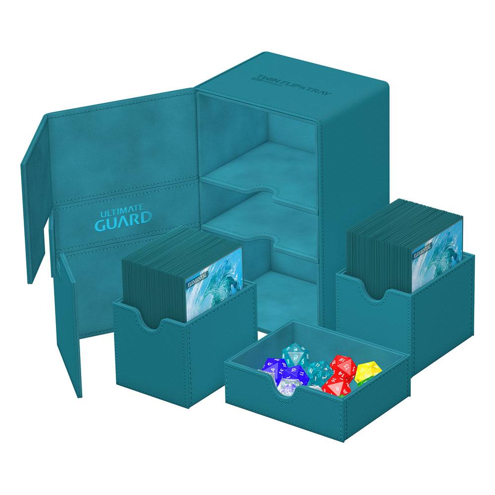 Ultimate Guard Twin Flip`n`Tray 160+ XenoSkin Monocolor Petrolblau Image 6