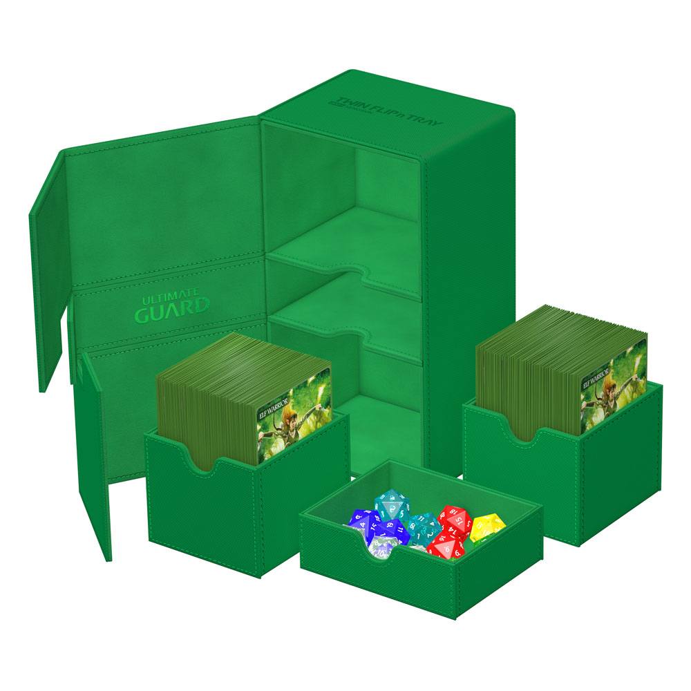 Ultimate Guard Twin Flip`n`Tray 200+ XenoSkin Monocolor Grün Image 5
