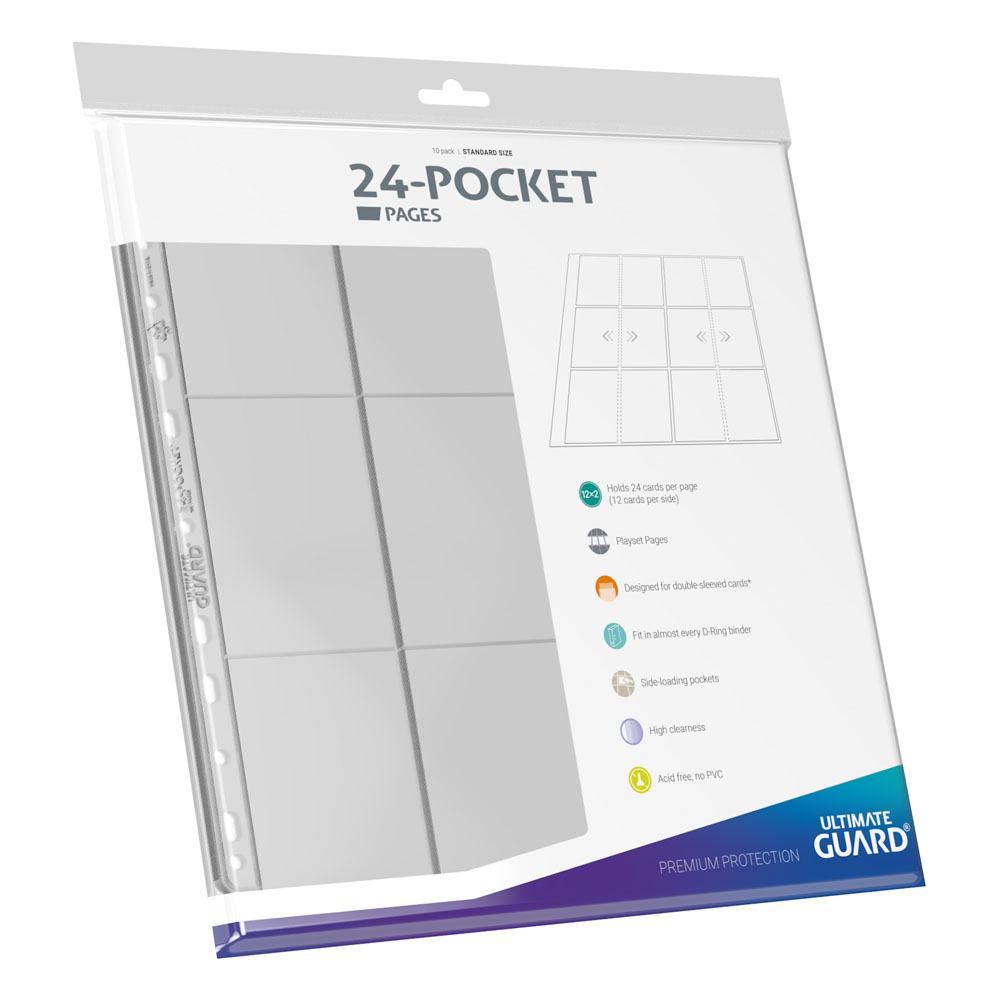 Ultimate Guard 24-Pocket QuadRow Pages Side-Loading (10) - Transparent Image 2