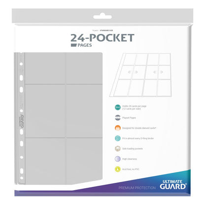 Ultimate Guard 24-Pocket QuadRow Pages Side-Loading (10) - Transparent Image 3