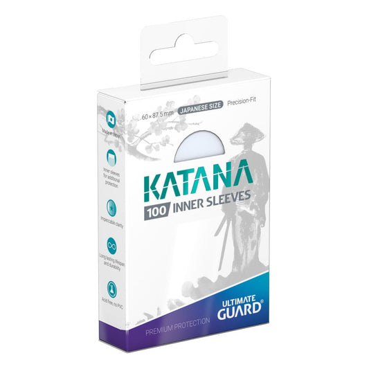 Ultimate Guard Katana Inner Sleeves Japanese Size Transparent (100) Image 1