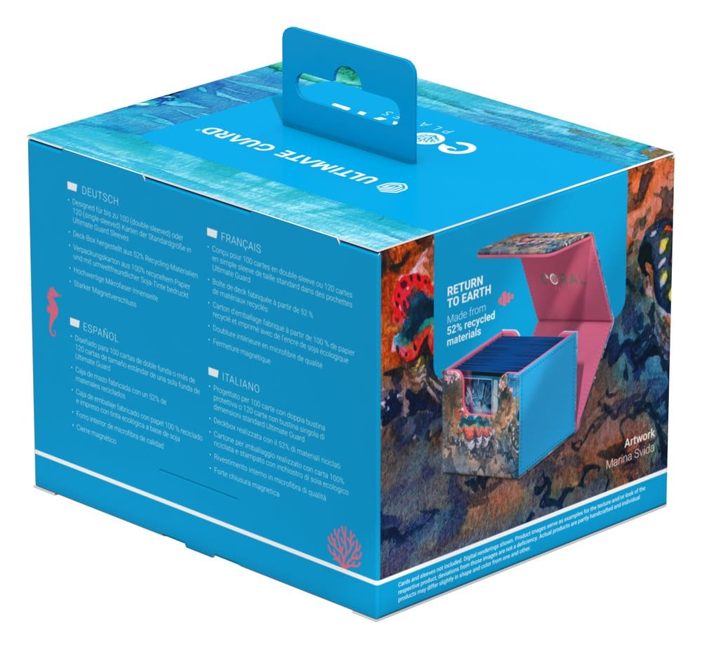 Ultimate Guard Sidewinder 100+ Xenoskin "Coral Places" - Seablue Hush Image 10