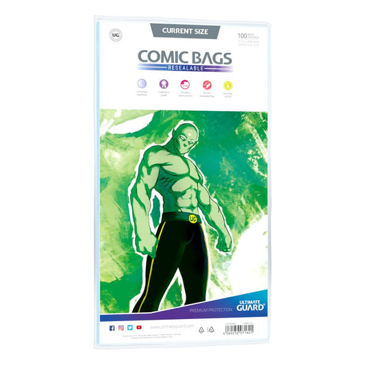 Ultimate Guard Comic Bags Resealable (100) - Current Size Image 1