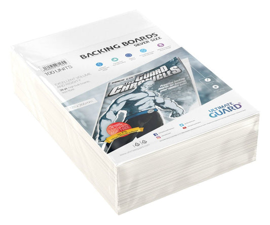 Ultimate Guard Comic Backing Boards Silver Size (100) Image