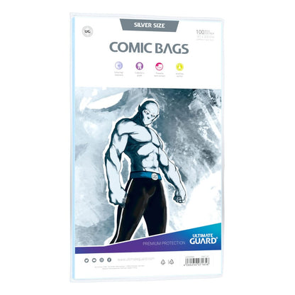 Ultimate Guard Comic Bags Standard (100) - Silver Size Image 1