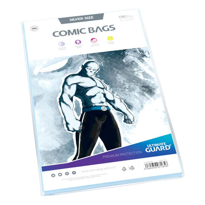 Ultimate Guard Comic Bags Standard (100) - Silver Size Image 2
