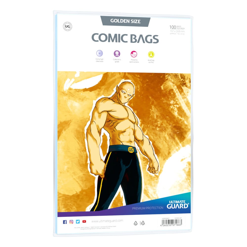 Ultimate Guard Comic Bags Standard (100) - Golden Size Image 1