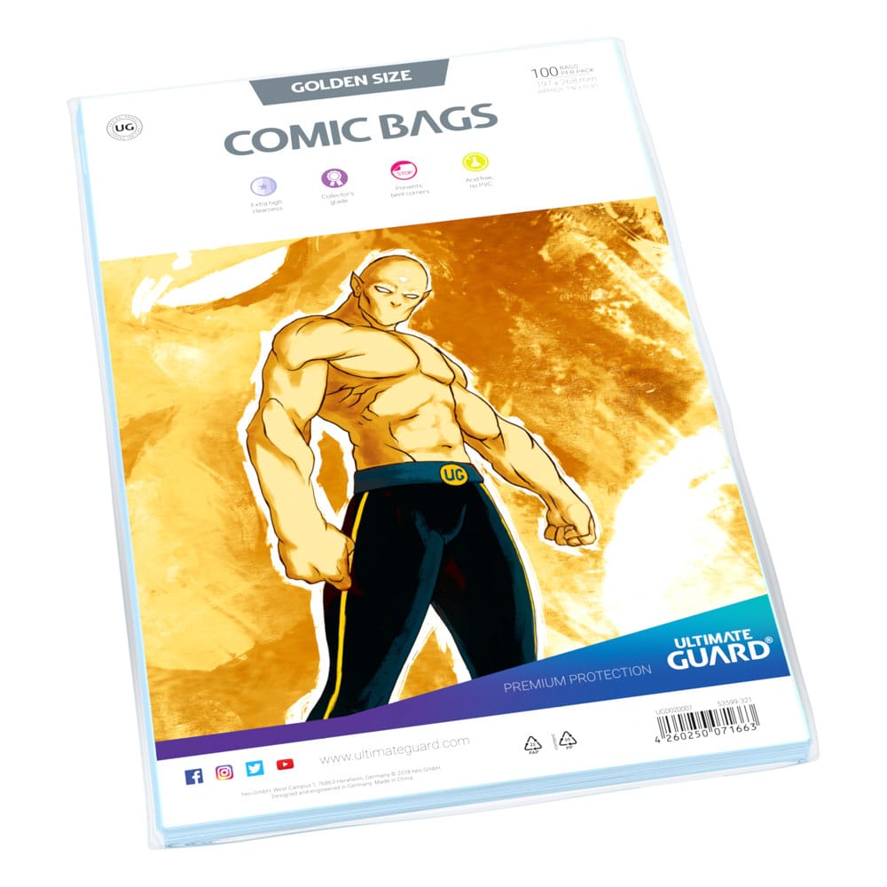 Ultimate Guard Comic Bags Standard (100) - Golden Size Image 2