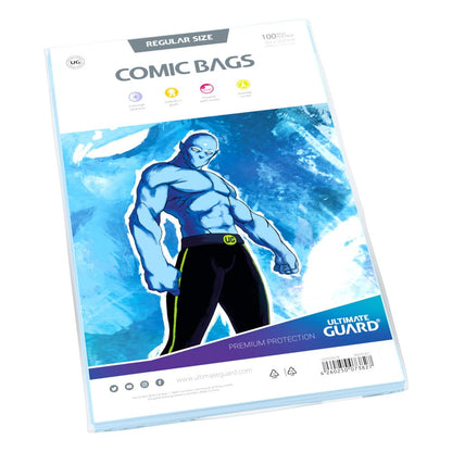 Ultimate Guard Comic Bags Standard (100) - Regular Size Image 2