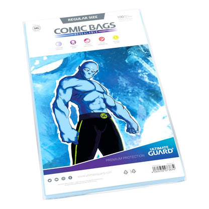Ultimate Guard Comic Bags Resealable (100) - Regular Size Image 2
