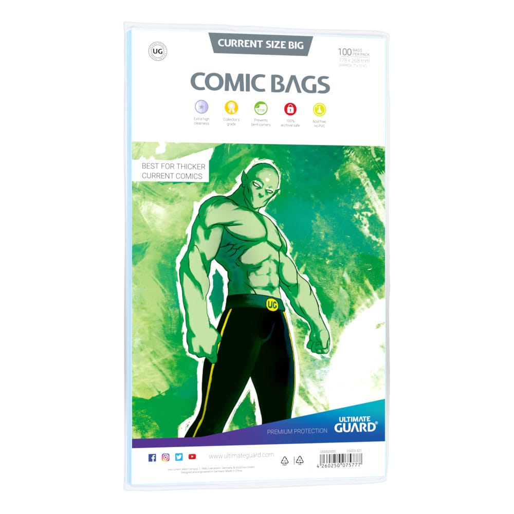 Ultimate Guard Comic Bags Standard (100) - Current Size Big Image 1