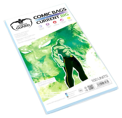 Ultimate Guard Comic Bags Resealable (100) - Current Big Size Image 1