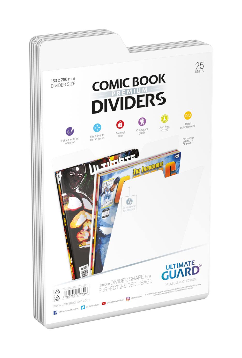 Ultimate Guard Comic Book Dividers (25) - White Image 1