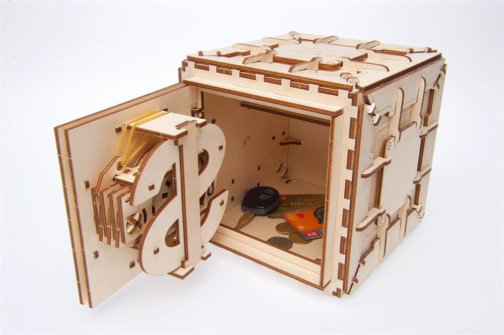 Ugears 3D-Holzpuzzle Tresor Image 10