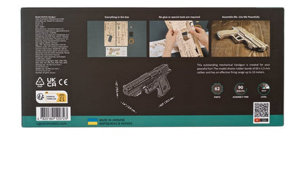 Ugears 3D-Holzpuzzle Wolf-01 Handfeuerwaffe Image 3