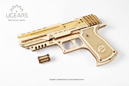 Ugears 3D-Holzpuzzle Wolf-01 Handfeuerwaffe Image 7