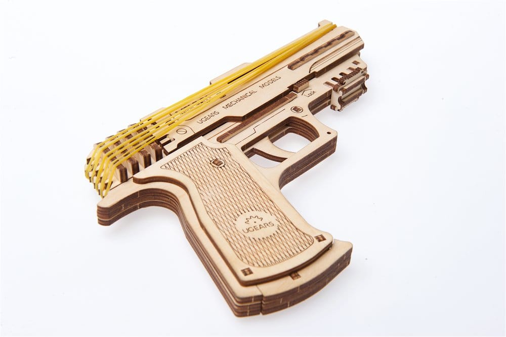 Ugears 3D-Holzpuzzle Wolf-01 Handfeuerwaffe Image 25