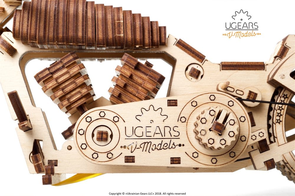 Ugears 3D-Holzpuzzle Motorrad VM-02 Image 2
