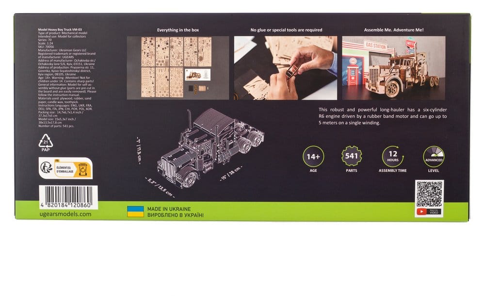 Ugears 3D-Holzpuzzle Heavy Boy Truck VM-03 Image 3