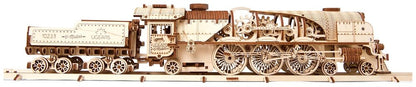 Ugears 3D-Holzpuzzle V-Express Dampflokomotive mit Schlepptender Image 8