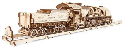 Ugears 3D-Holzpuzzle V-Express Dampflokomotive mit Schlepptender Image 10