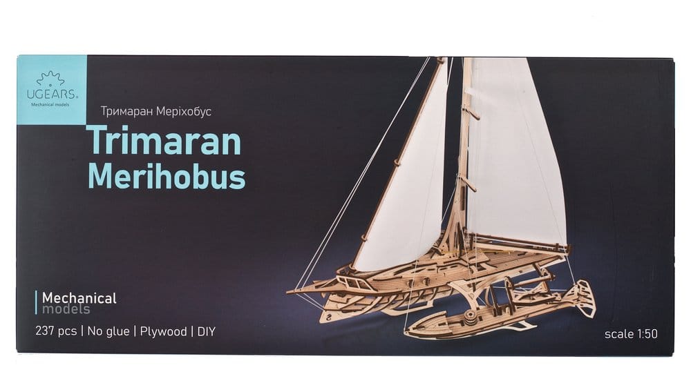 Ugears 3D-Holzpuzzle Trimaran Merihobus Image 2