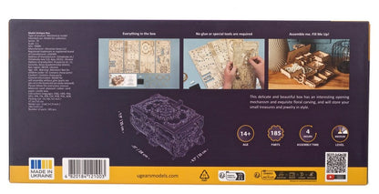 Ugears 3D-Holzpuzzle Antik-Schatulle Image 3