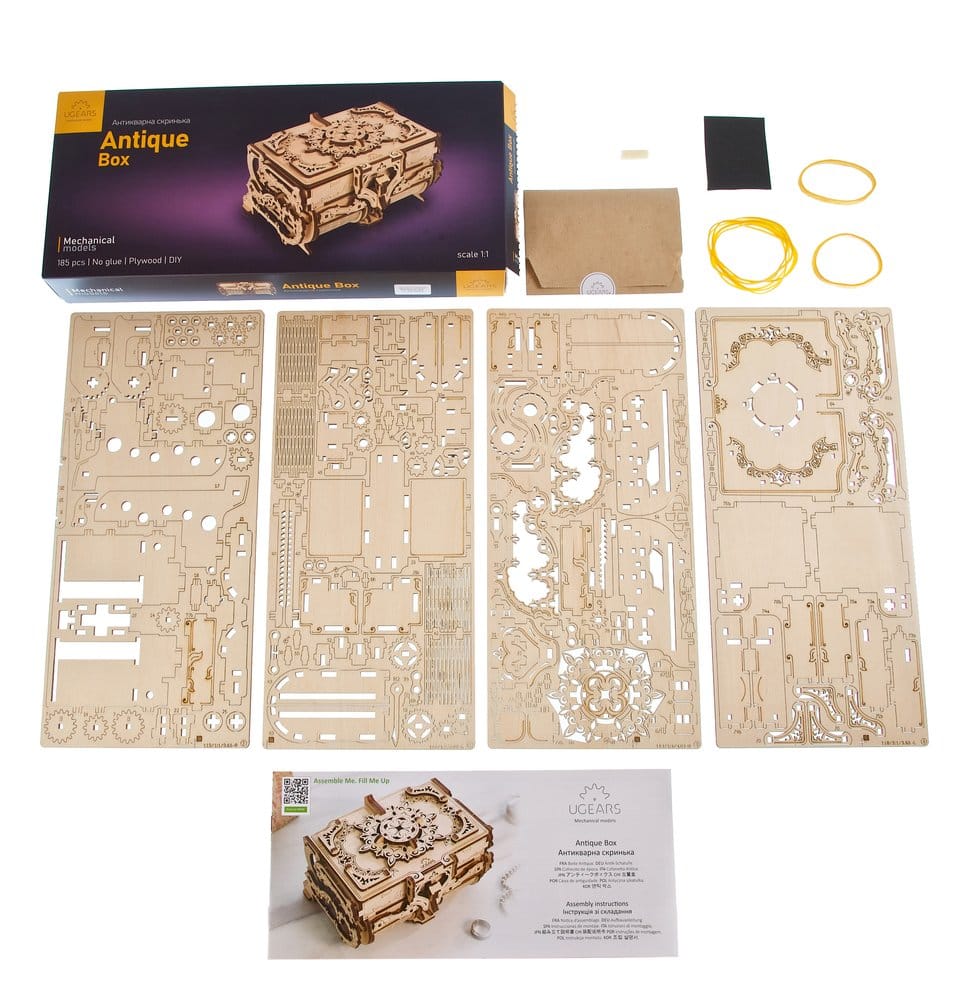Ugears 3D-Holzpuzzle Antik-Schatulle Image 4
