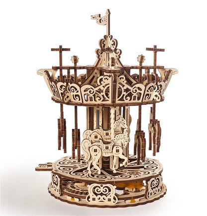 Ugears 3D-Holzpuzzle Karussell Image 1