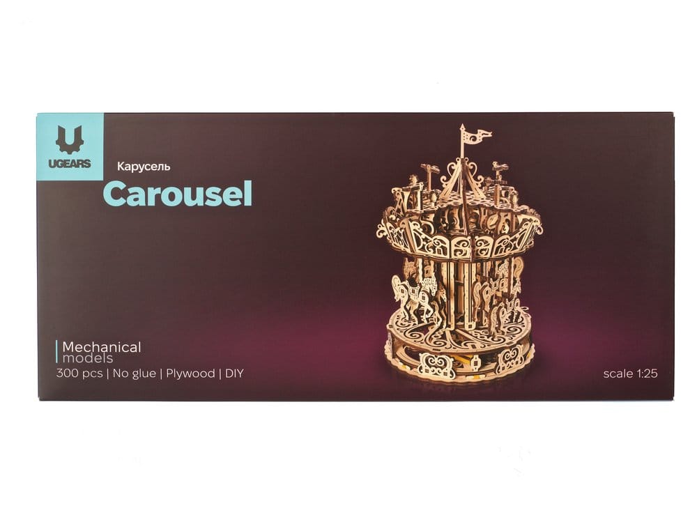 Ugears 3D-Holzpuzzle Karussell Image 2