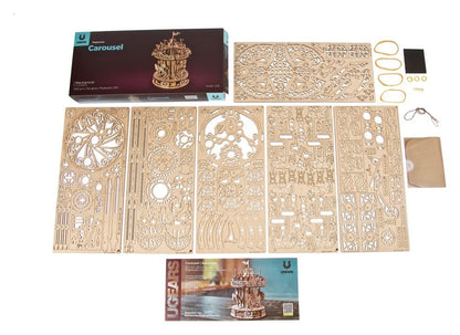 Ugears 3D-Holzpuzzle Karussell Image 4