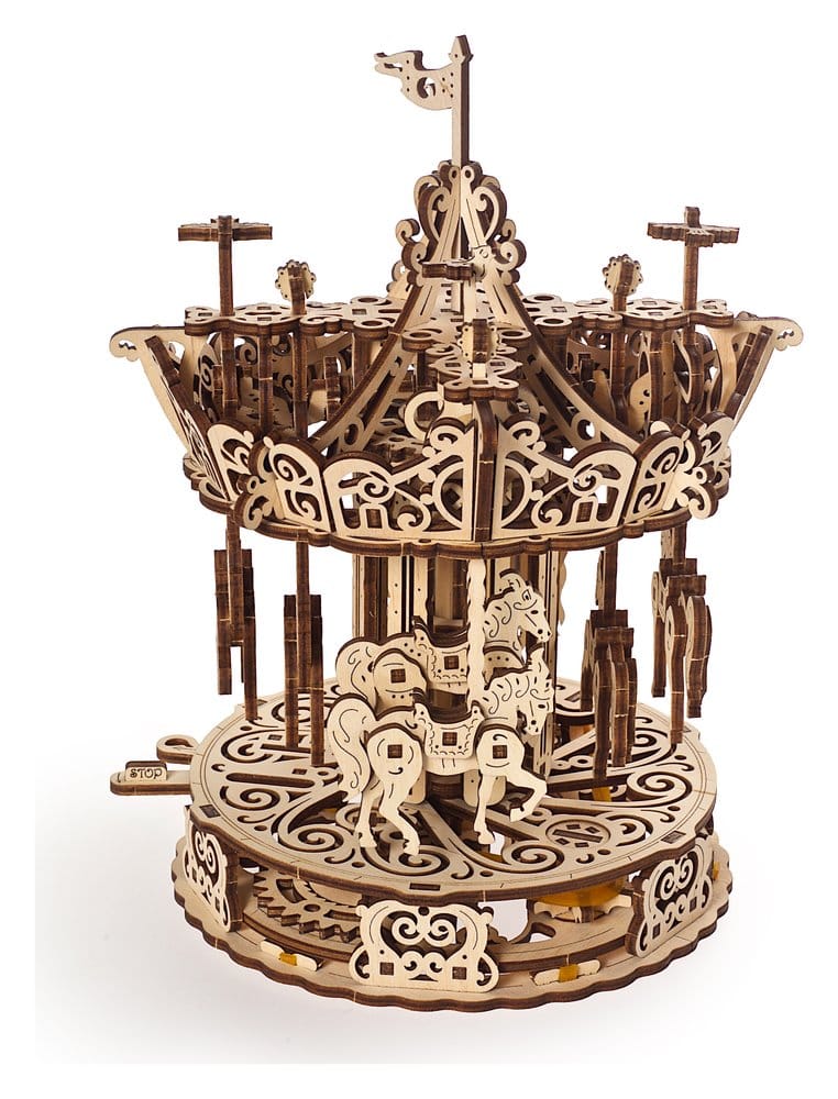 Ugears 3D-Holzpuzzle Karussell Image 5