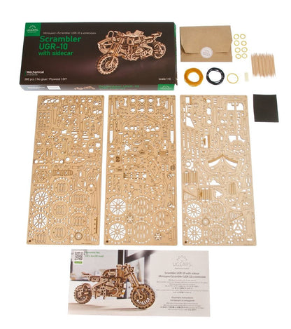 Ugears 3D-Holzpuzzle Scrambler UGR-10 mit Beiwagen Image 4