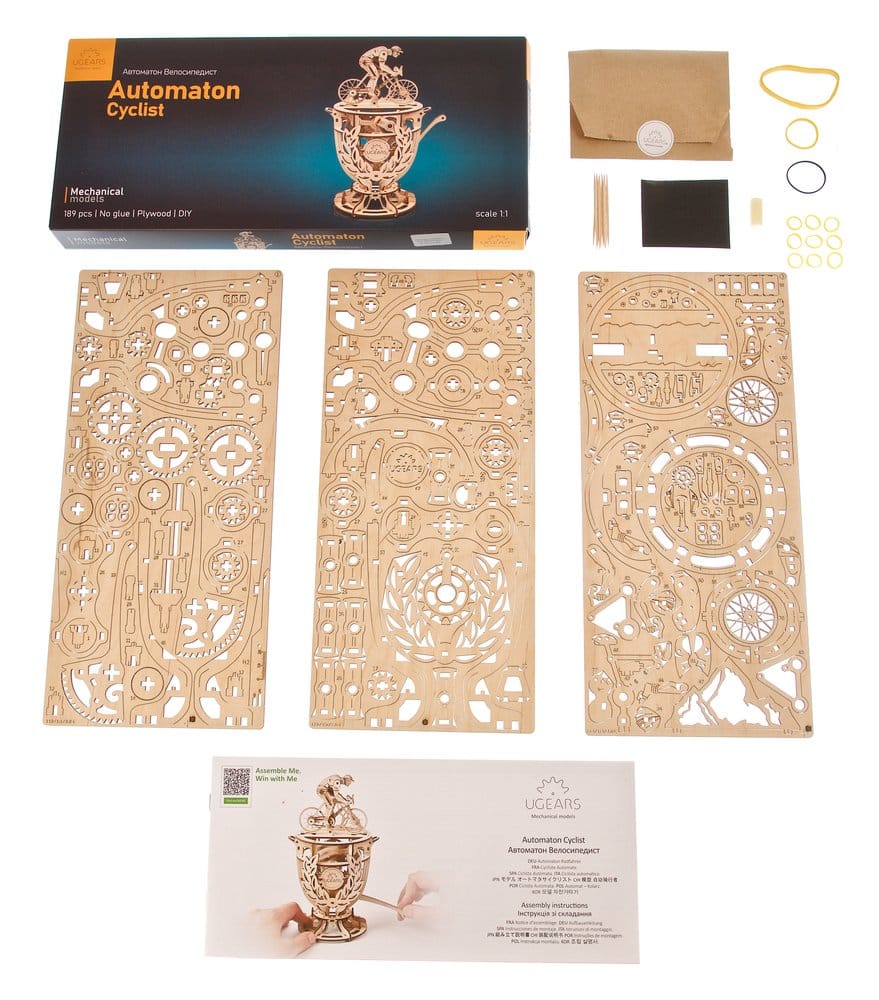 Ugears 3D-Holzpuzzle Automaton Radfahrer Image 26
